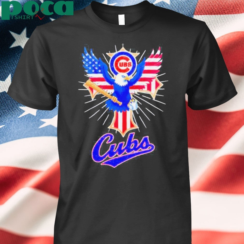 Chicago Cubs American Eagle flag logo shirt