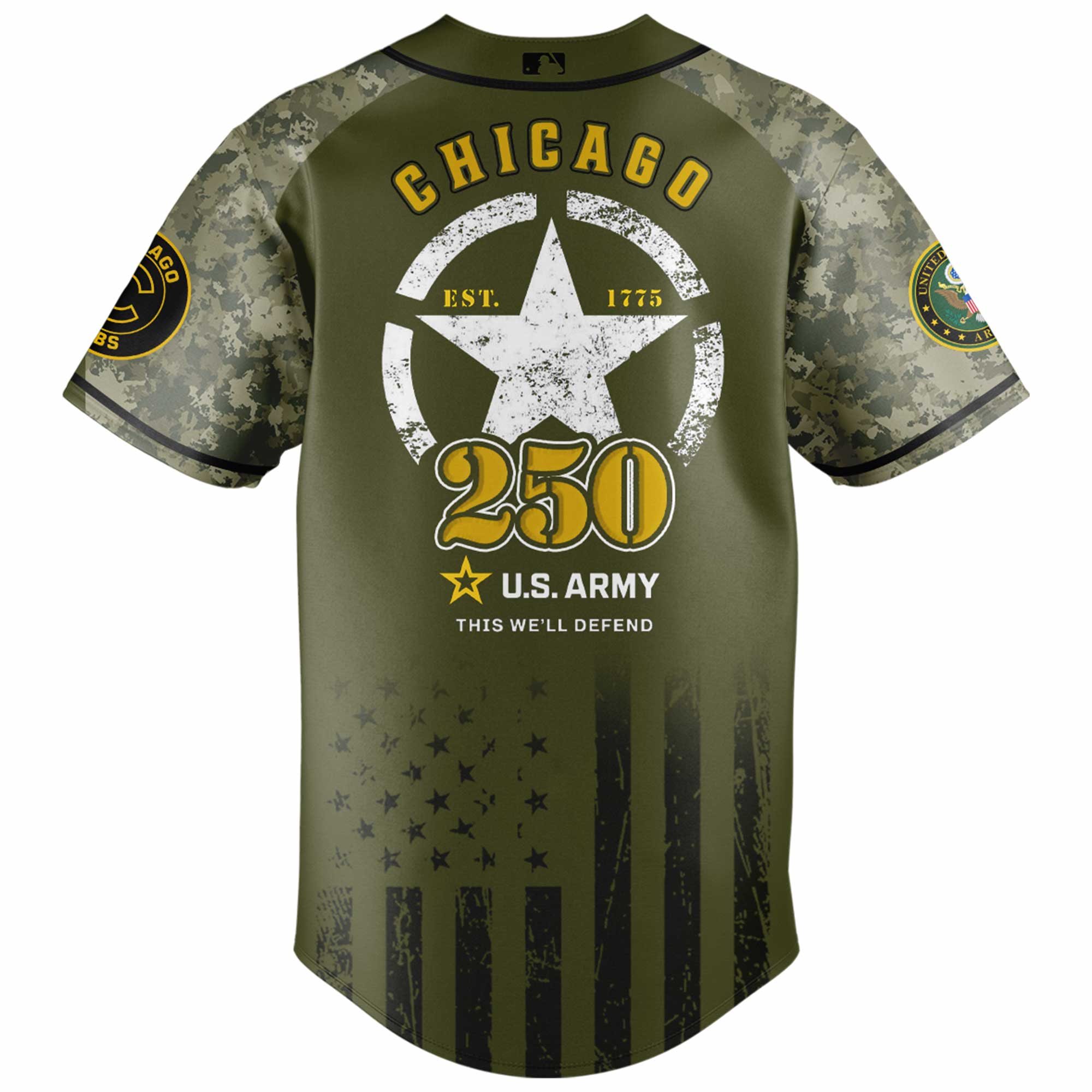 Chicago Cubs MLB 250 U.S. Army Jersey