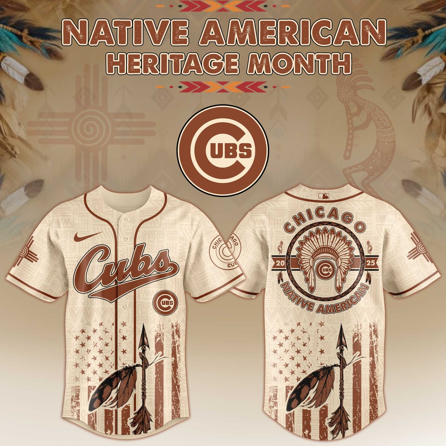 Chicago Cubs Native American Heritage Month Jersey 2025