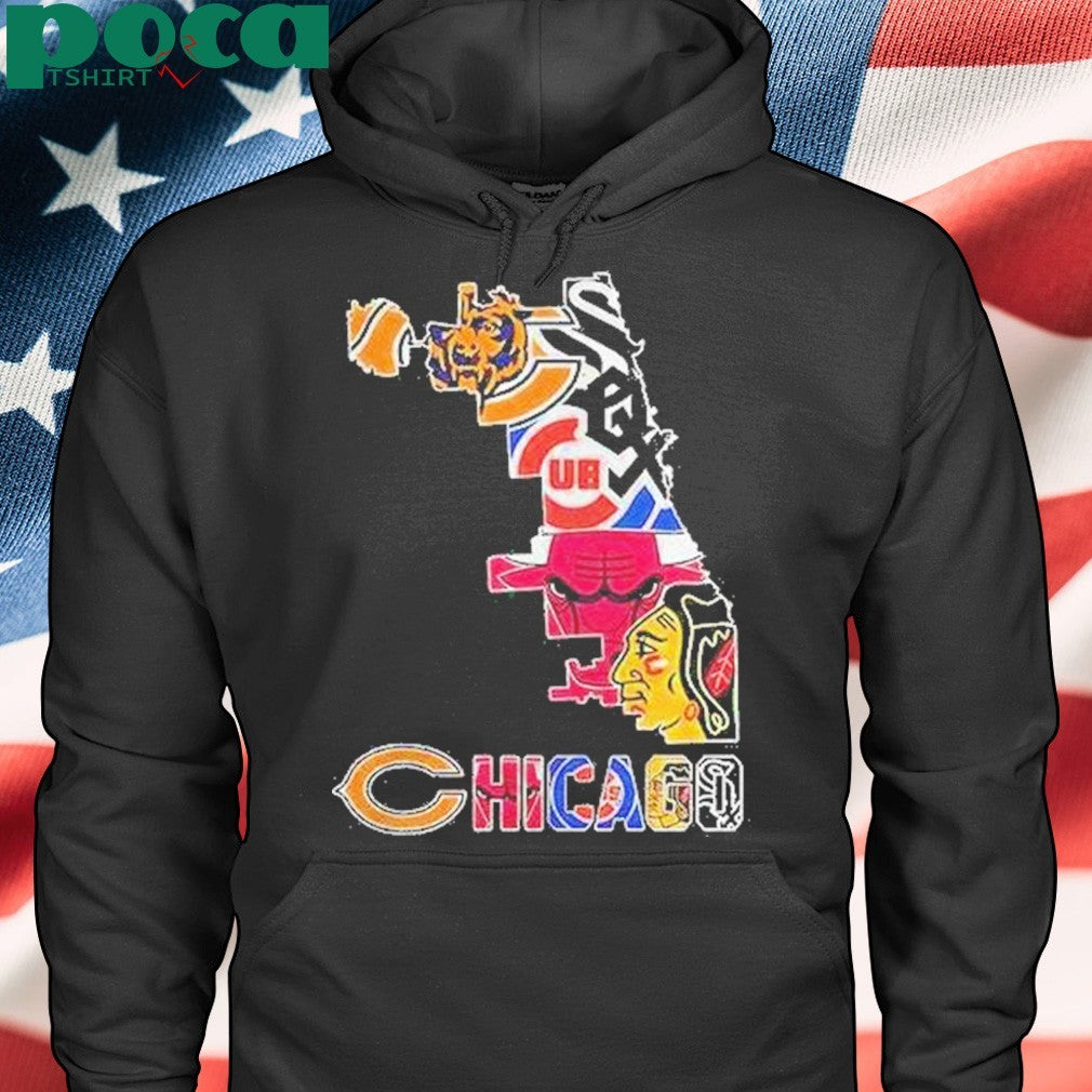 Chicago Sports Team Map Logo Shirt