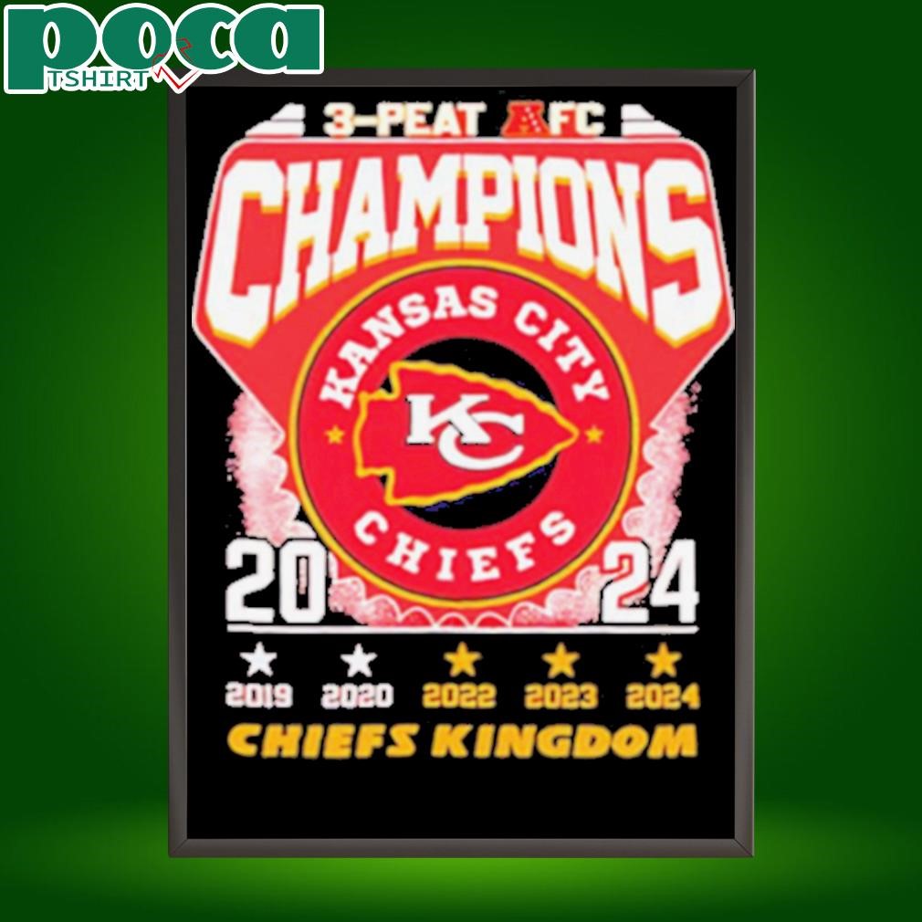 Chiefs 3 Peat AFC Champions 2024 Shirt