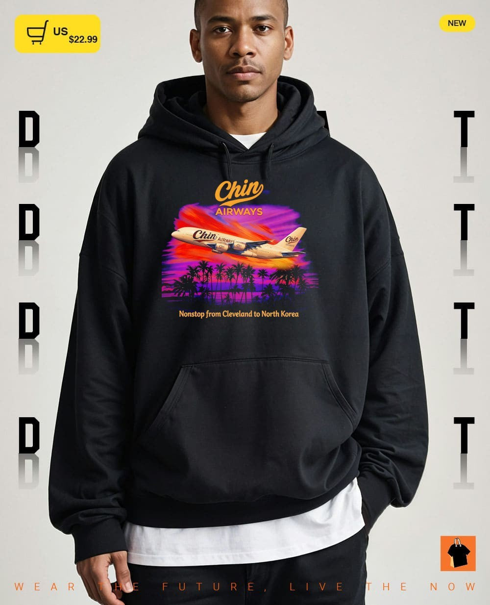 Chin Airways nonstop from Cleveland to North Korea shirt