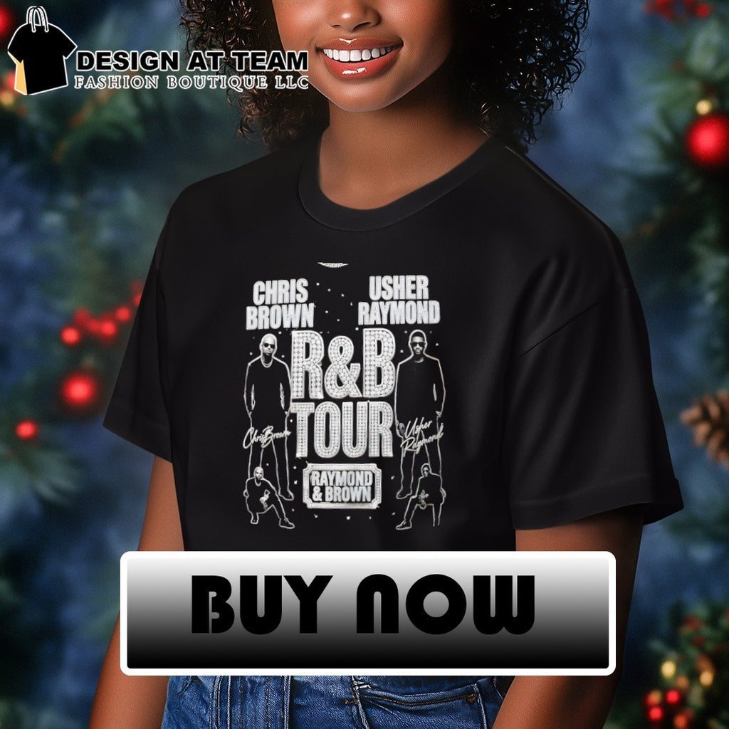 Chris Brown Usher Raymond R and B Tour Raymond and Brown music concert fan shirt