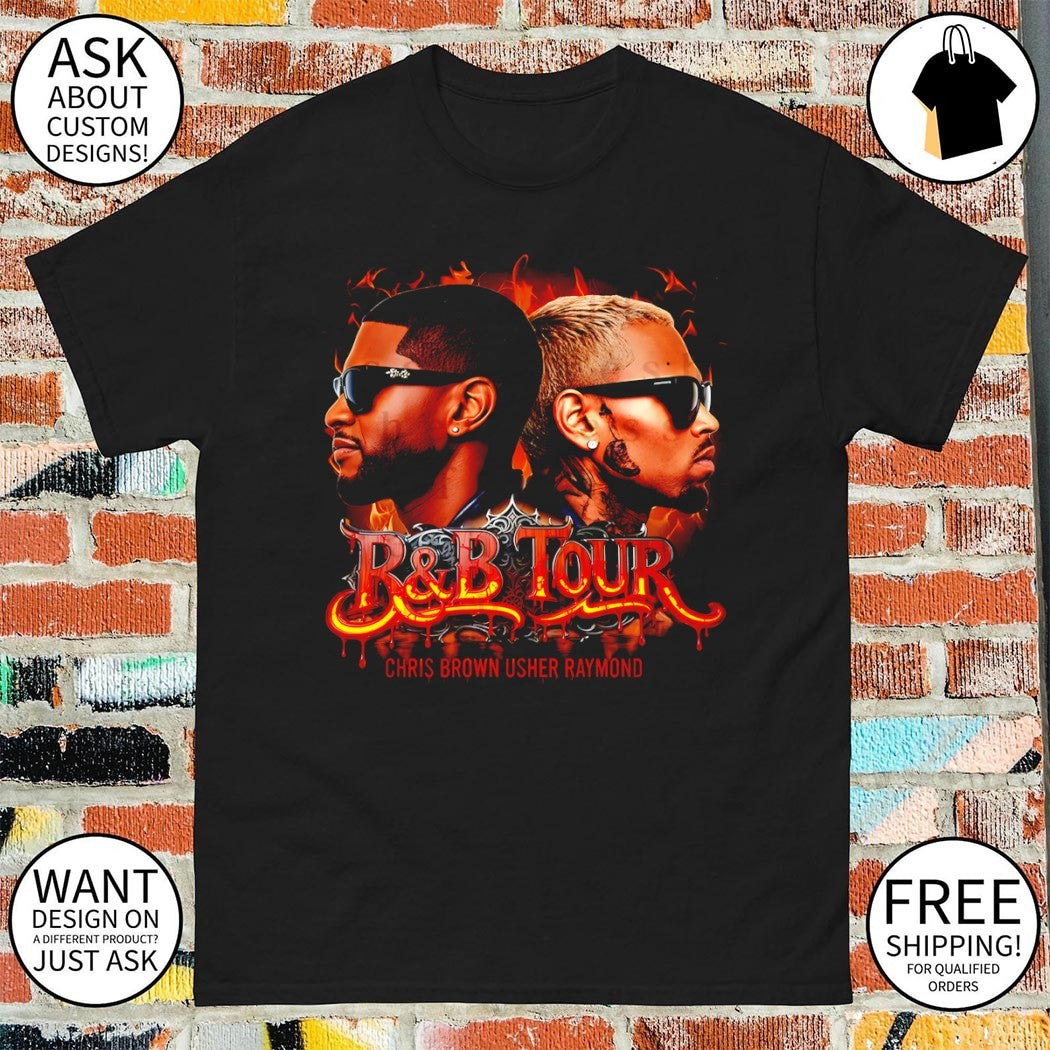 Chris Brown Usher Raymond R and B tour concert 2026 shirt