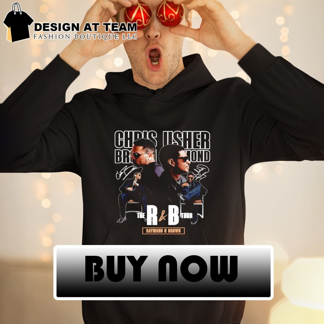 Chris Brown Usher Raymond The R and B Tour Raymond and Brown music artist shirt