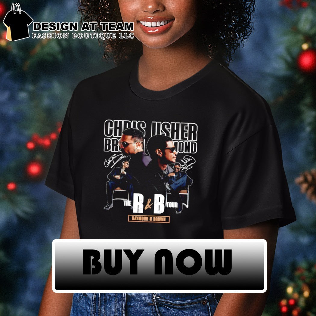Chris Brown Usher Raymond The R and B Tour Raymond and Brown music artist shirt