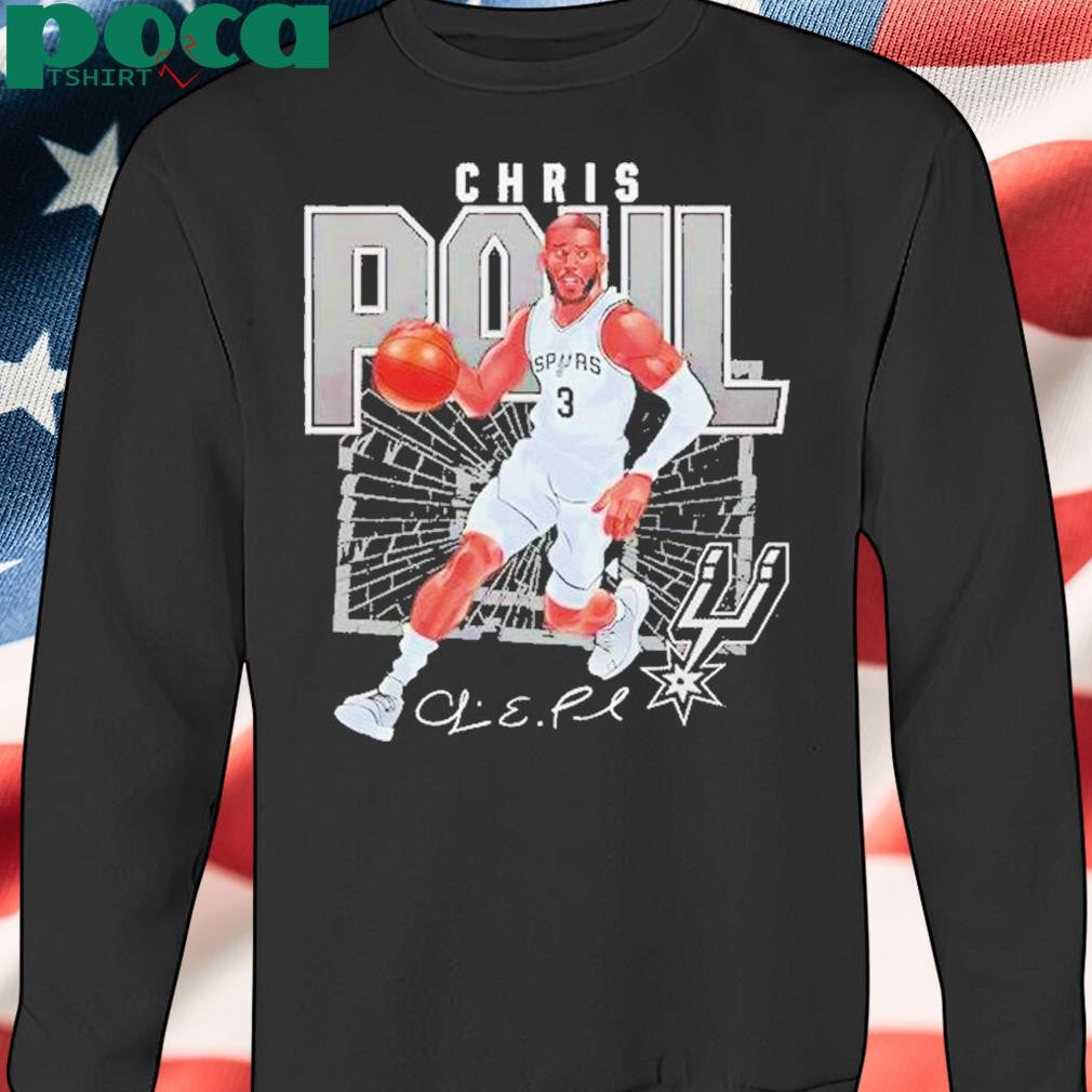 Chris Paul San Antonio Spurs Nba Basketball Shattered Signature Vintage Shirt