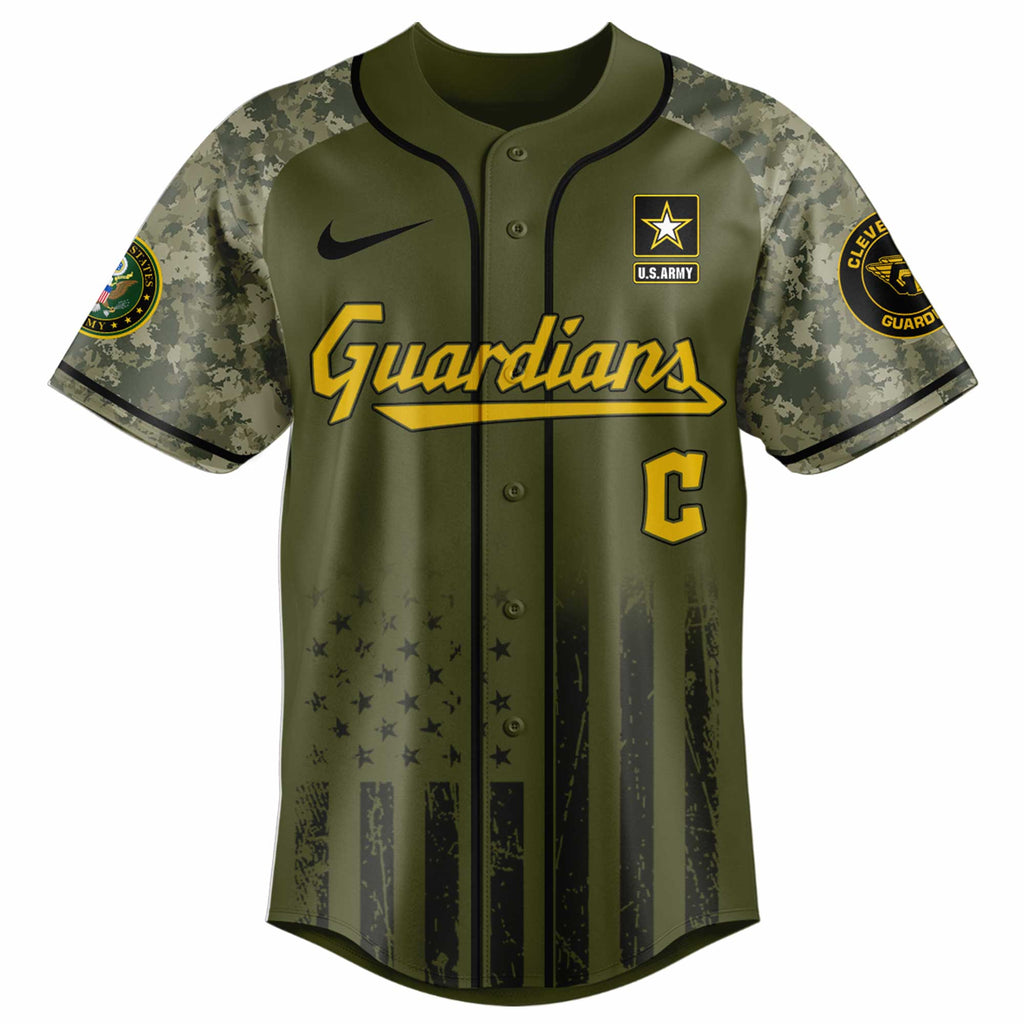 Cleveland Guardians MLB 250th anniversary US Army Jersey