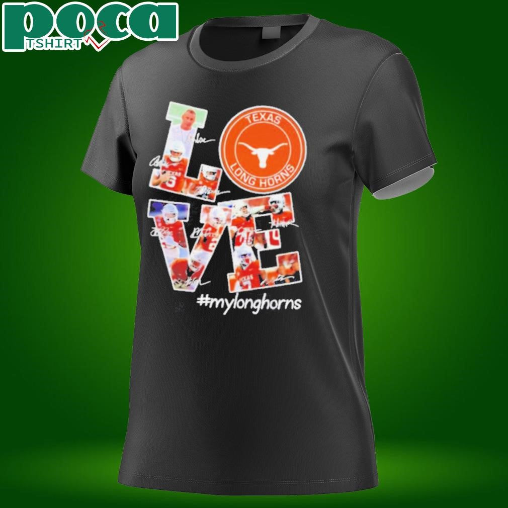 Coach Steve Sarkisian and Players Texas Longhorn #Mylonghorns Signatures shirt