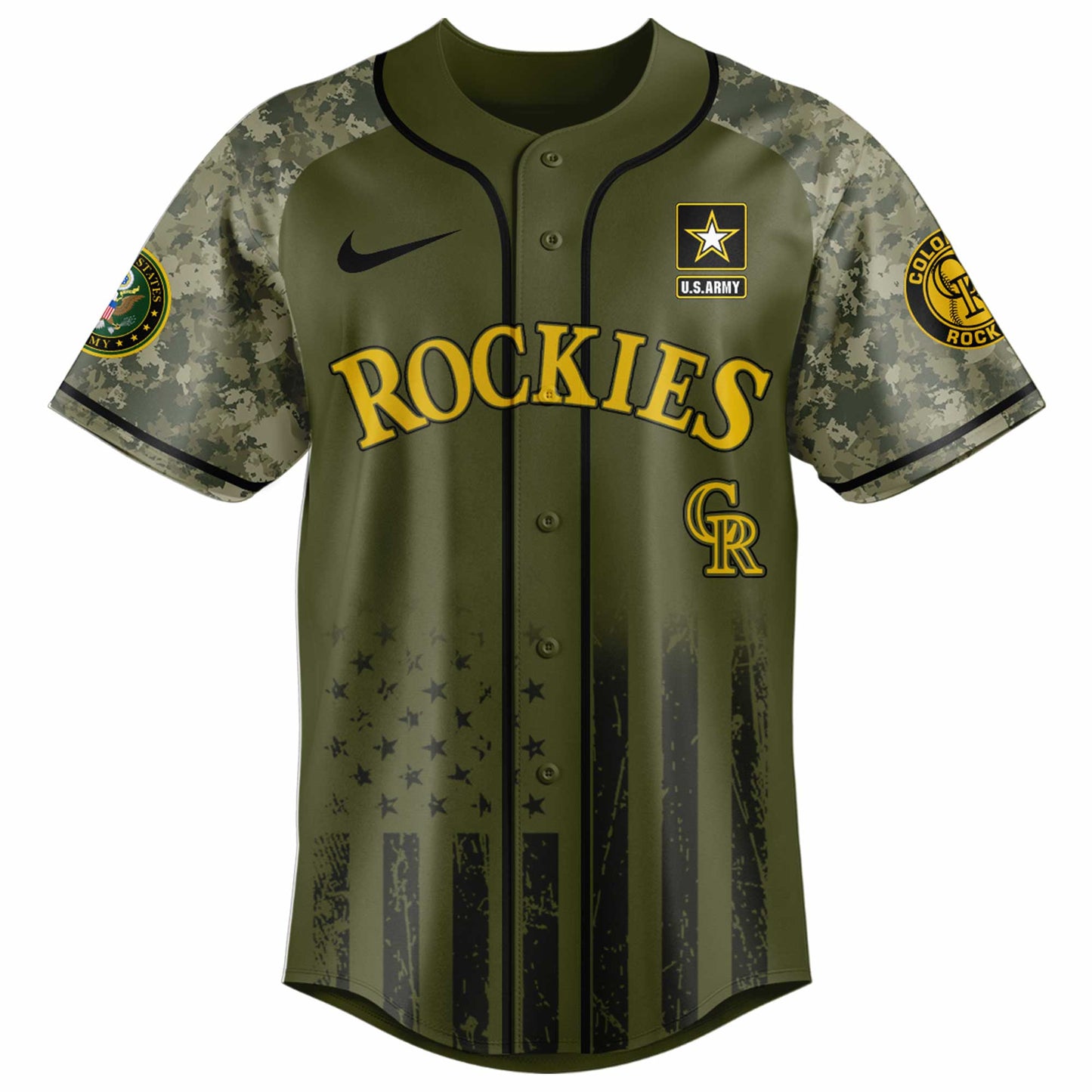Colorado Rockies MLB 250th anniversary US Army Jersey