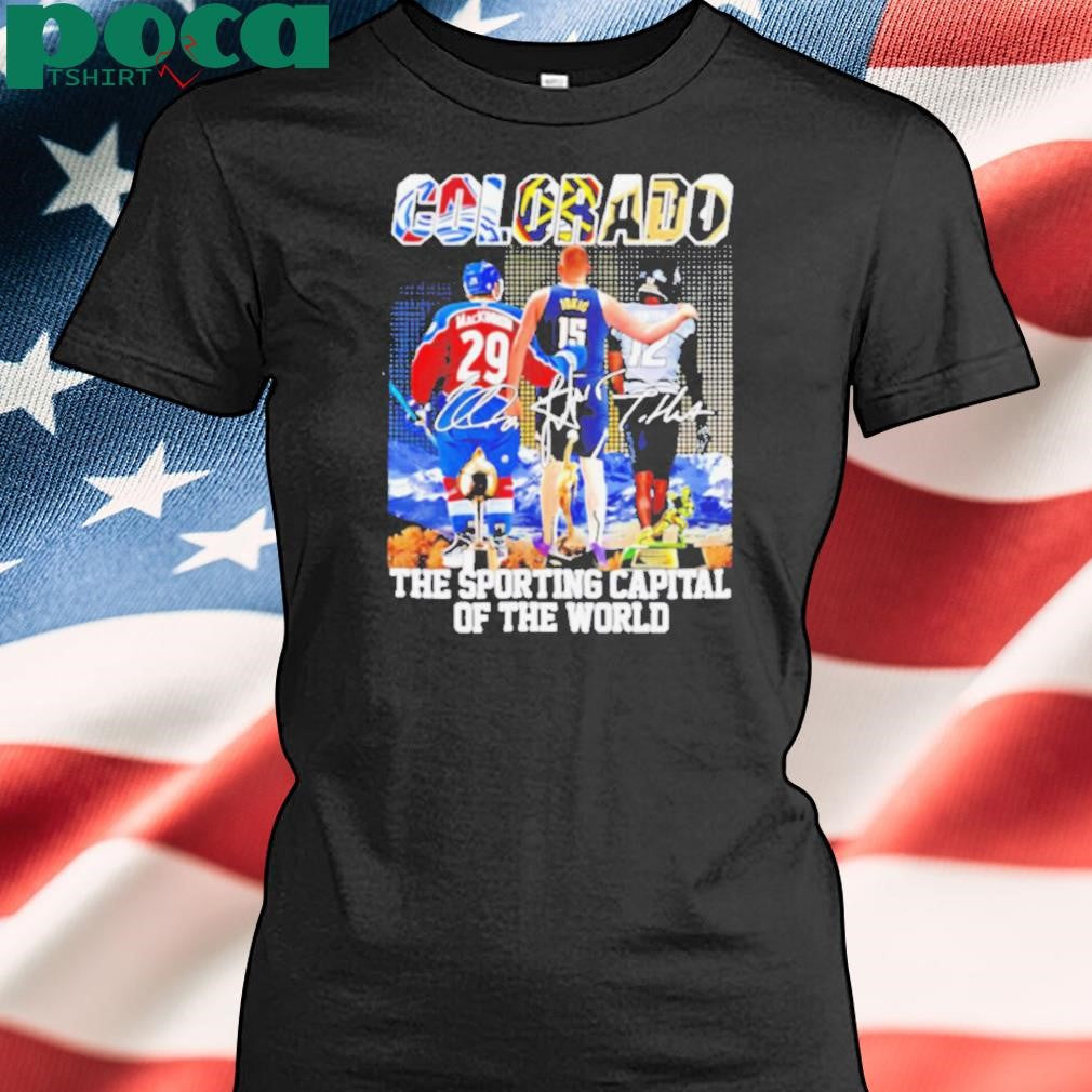 Colorado sport the sporting capital of the world city skyline shirt