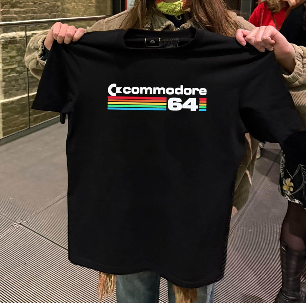 Commodore 64 Vintage Retro 80s Computer Logo Rainbow shirt