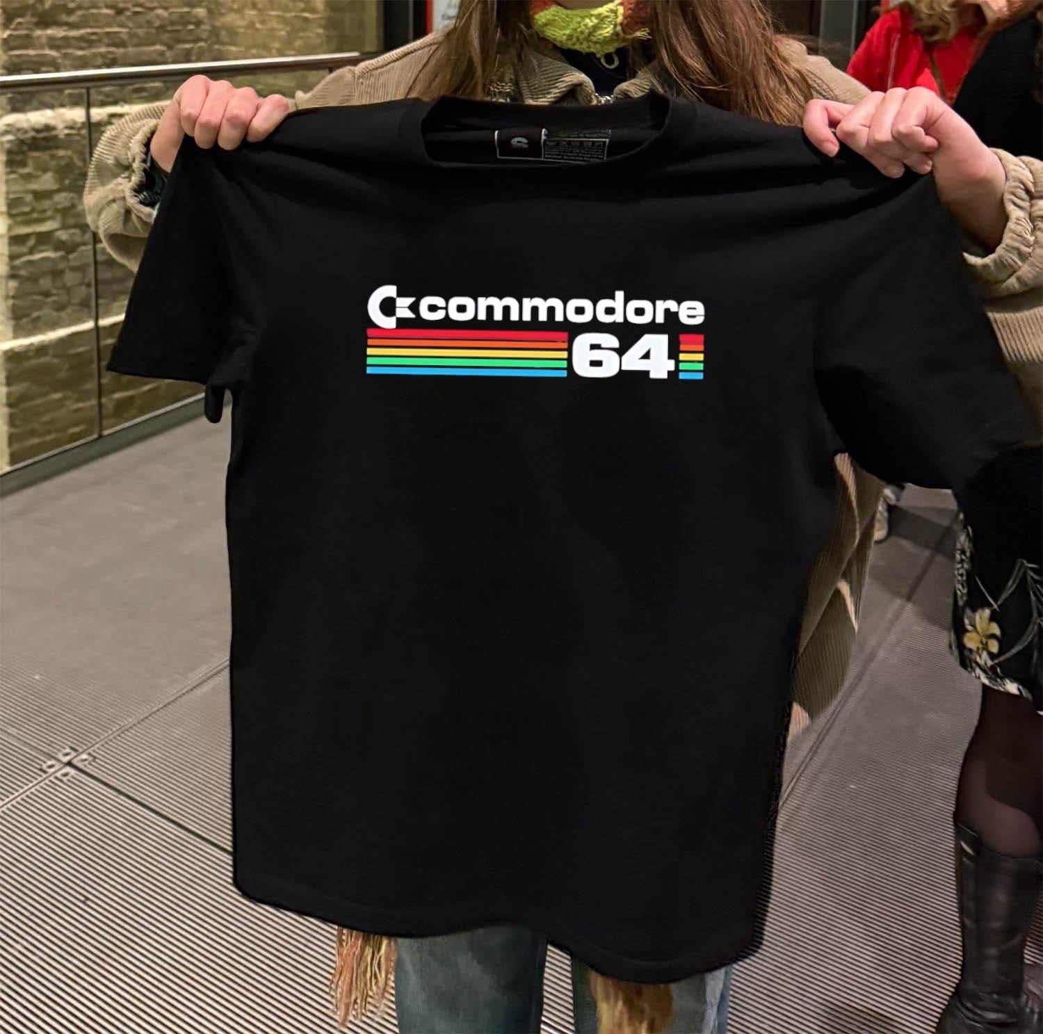 Commodore 64 Vintage Retro 80s Computer Logo Rainbow shirt