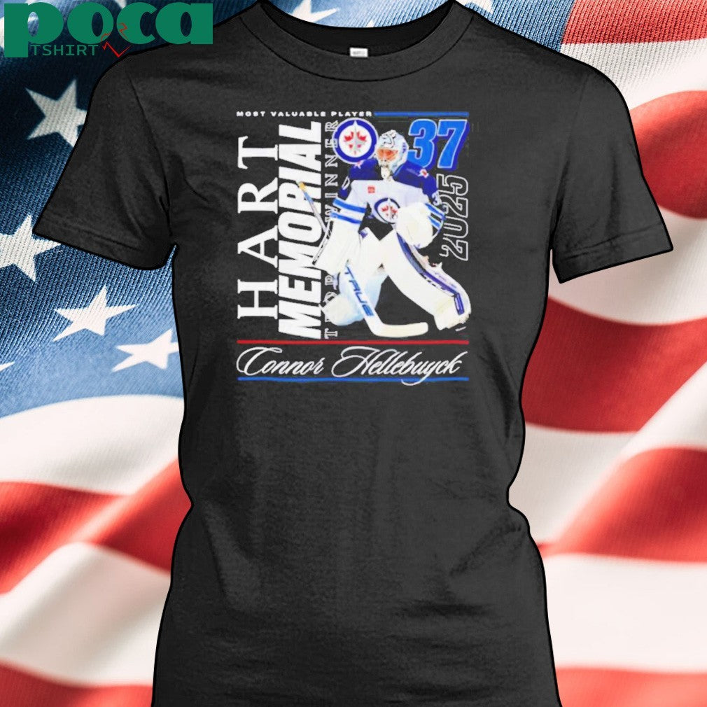 Connor Hellebuyck Winnipeg Jets NHL 2025 Hart Trophy Winner graphic shirt