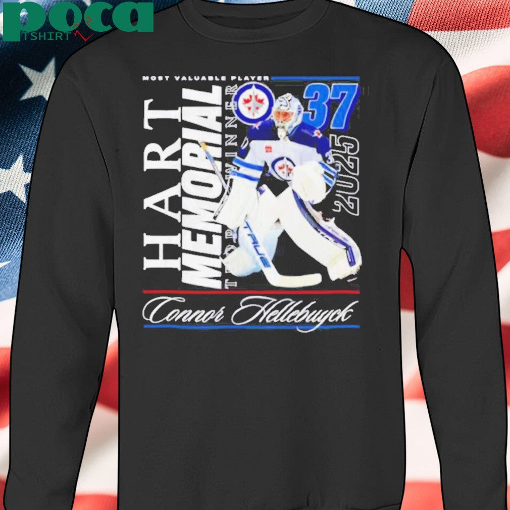 Connor Hellebuyck Winnipeg Jets NHL 2025 Hart Trophy Winner graphic shirt