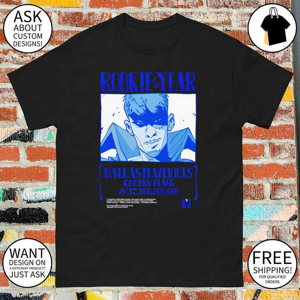 Cooper Flagg Anime Dallas Mavericks Basketball Rookie of the Year 32 000 000 shirt