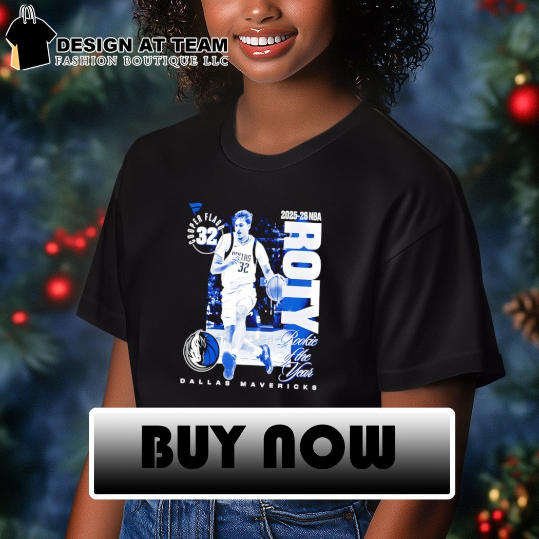 Cooper Flagg Dallas Mavericks 2025-26 NBA Rookie of the Year shirt
