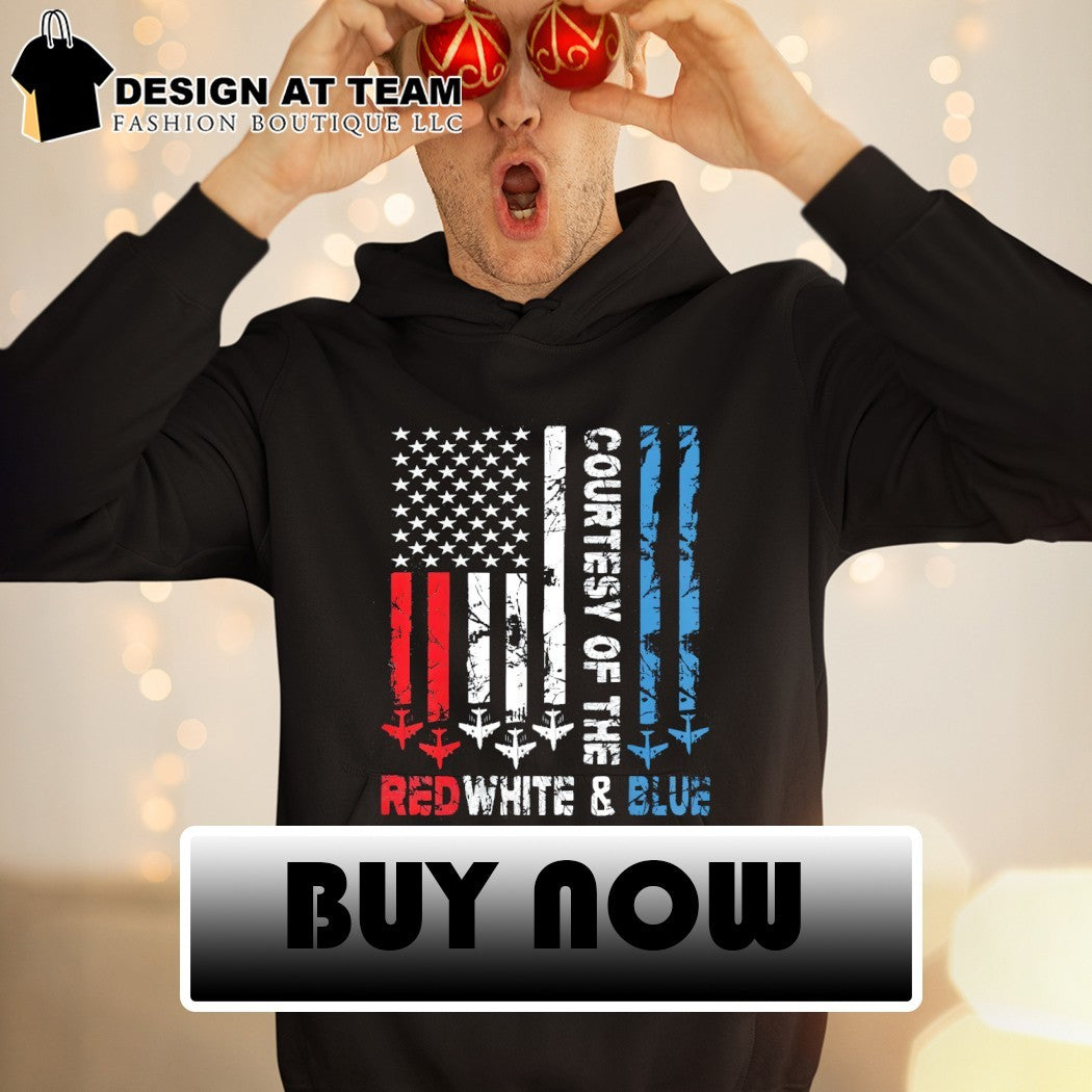 Courtesy of The Red White and Blue America US flag Patriotic 4th of July shirt