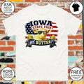 Cow Jowa State Fair Got Butter American flag 4th of July shirt