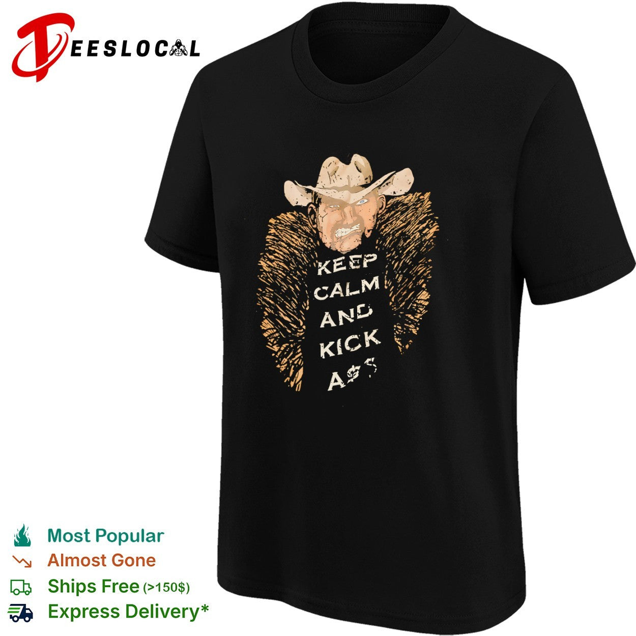 Cowboy Keep Calm and Kick Ass shirt
