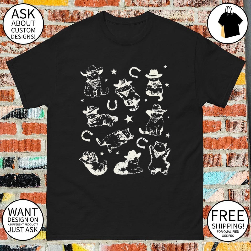 Cowboy cat graphic vintage shirt