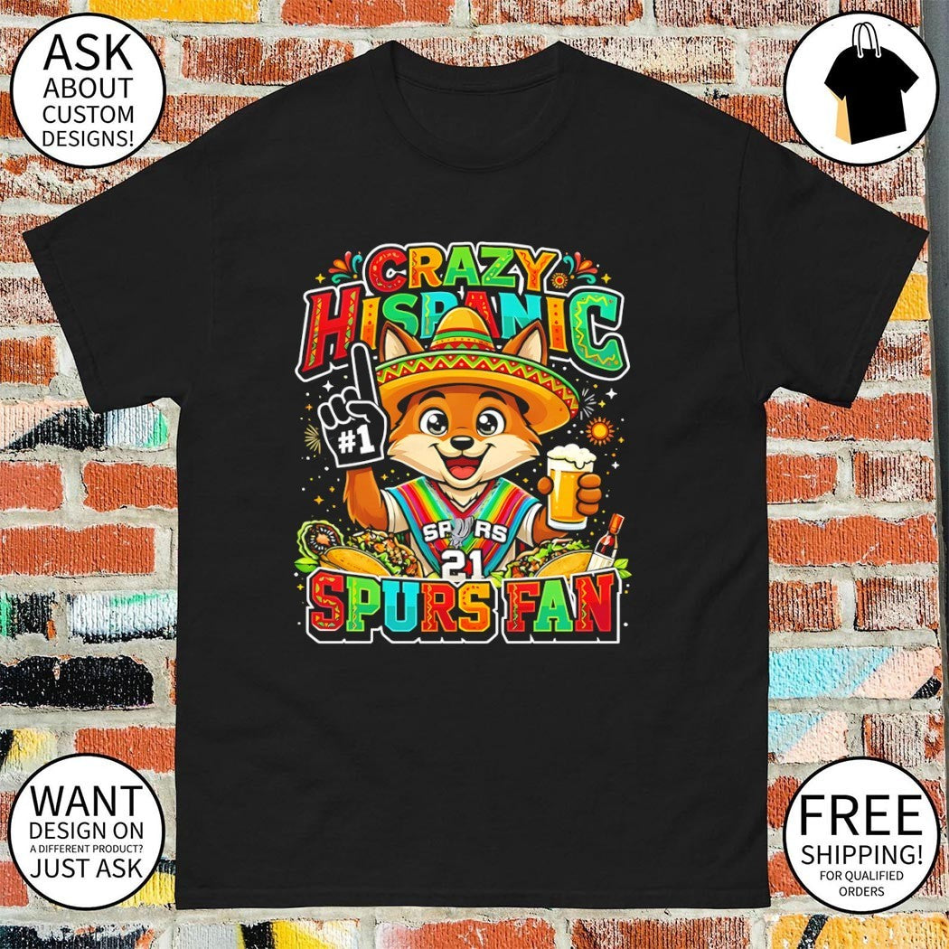 Coyote Tim Duncan 21 San Antonio Spurs Crazy Hispanic Spurs Fan Mexico 2026 shirt