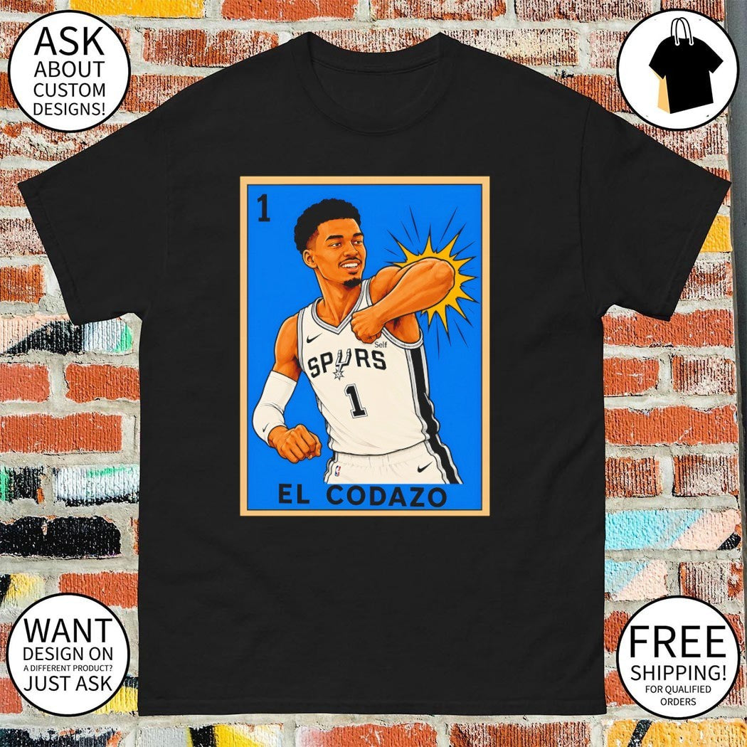 Crazy Hispanic Victor Wembanyama San Antonio Spurs El Codazo t-shirt