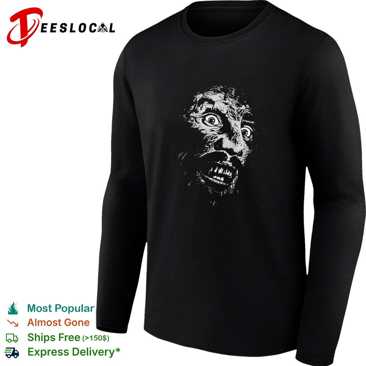 Creepy monster face shirt