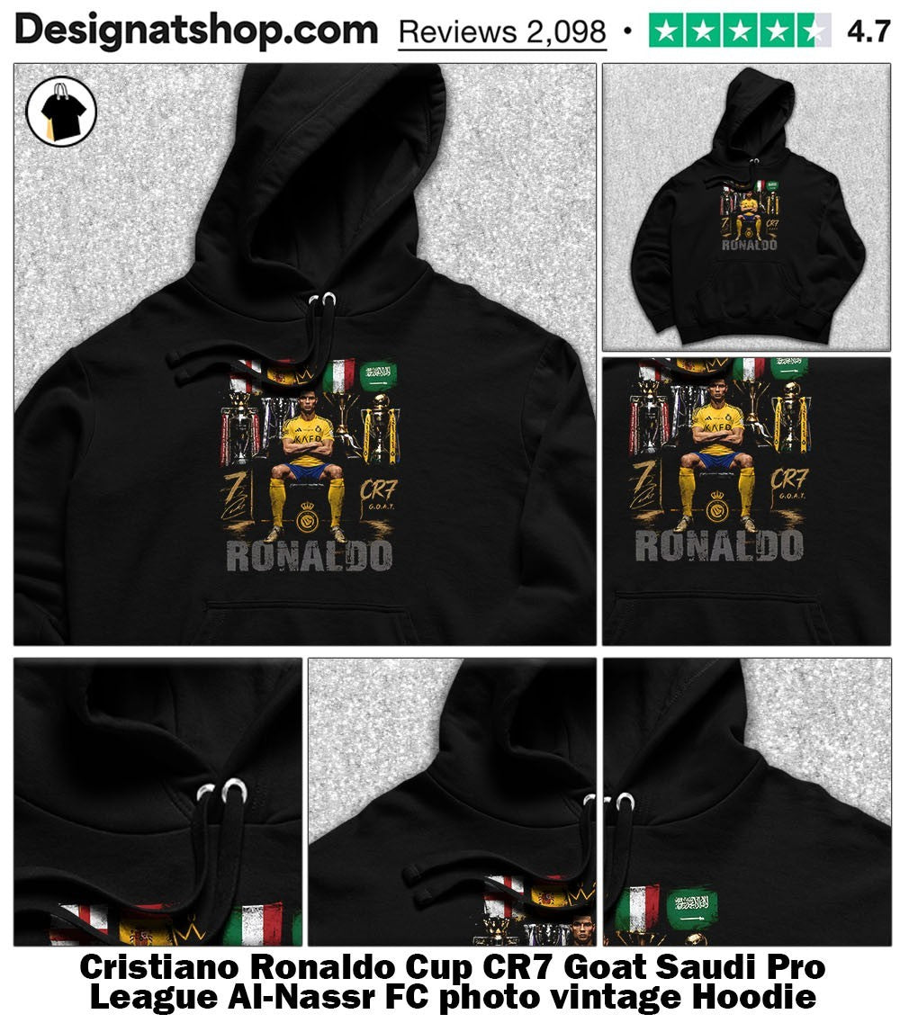 Cristiano Ronaldo Cup CR7 Goat Saudi Pro League Al-Nassr FC photo vintage shirt