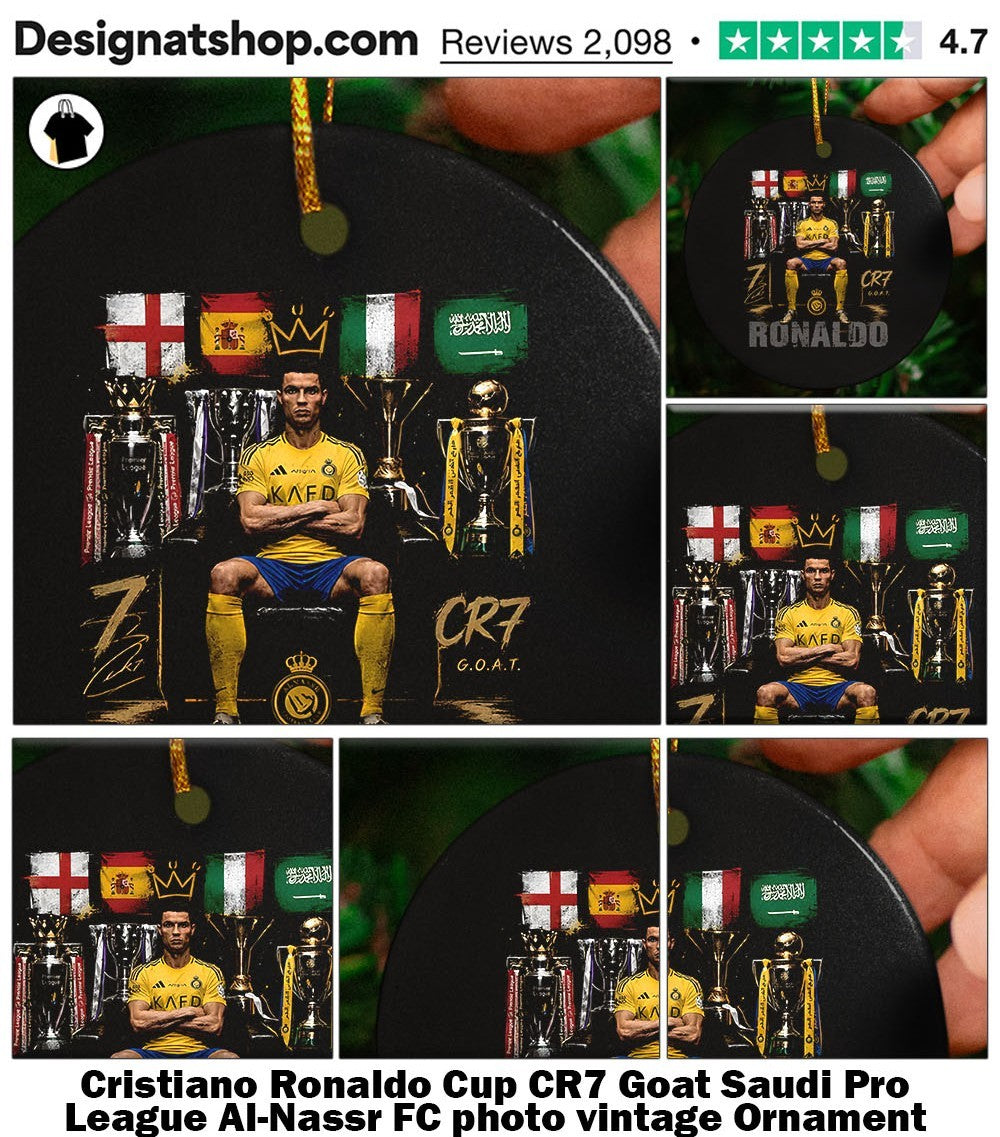 Cristiano Ronaldo Cup CR7 Goat Saudi Pro League Al-Nassr FC photo vintage shirt