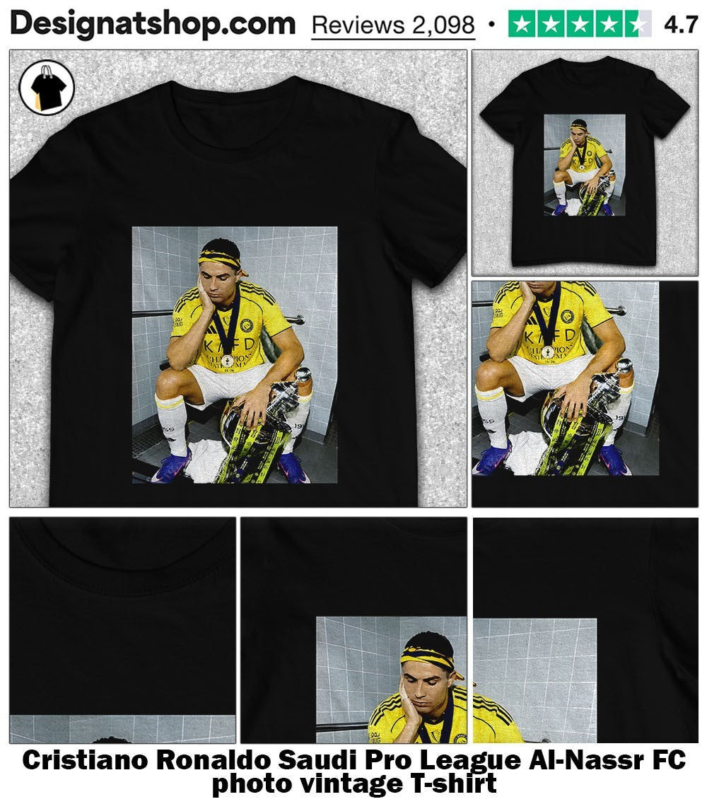 Cristiano Ronaldo Saudi Pro League Al-Nassr FC photo vintage shirt
