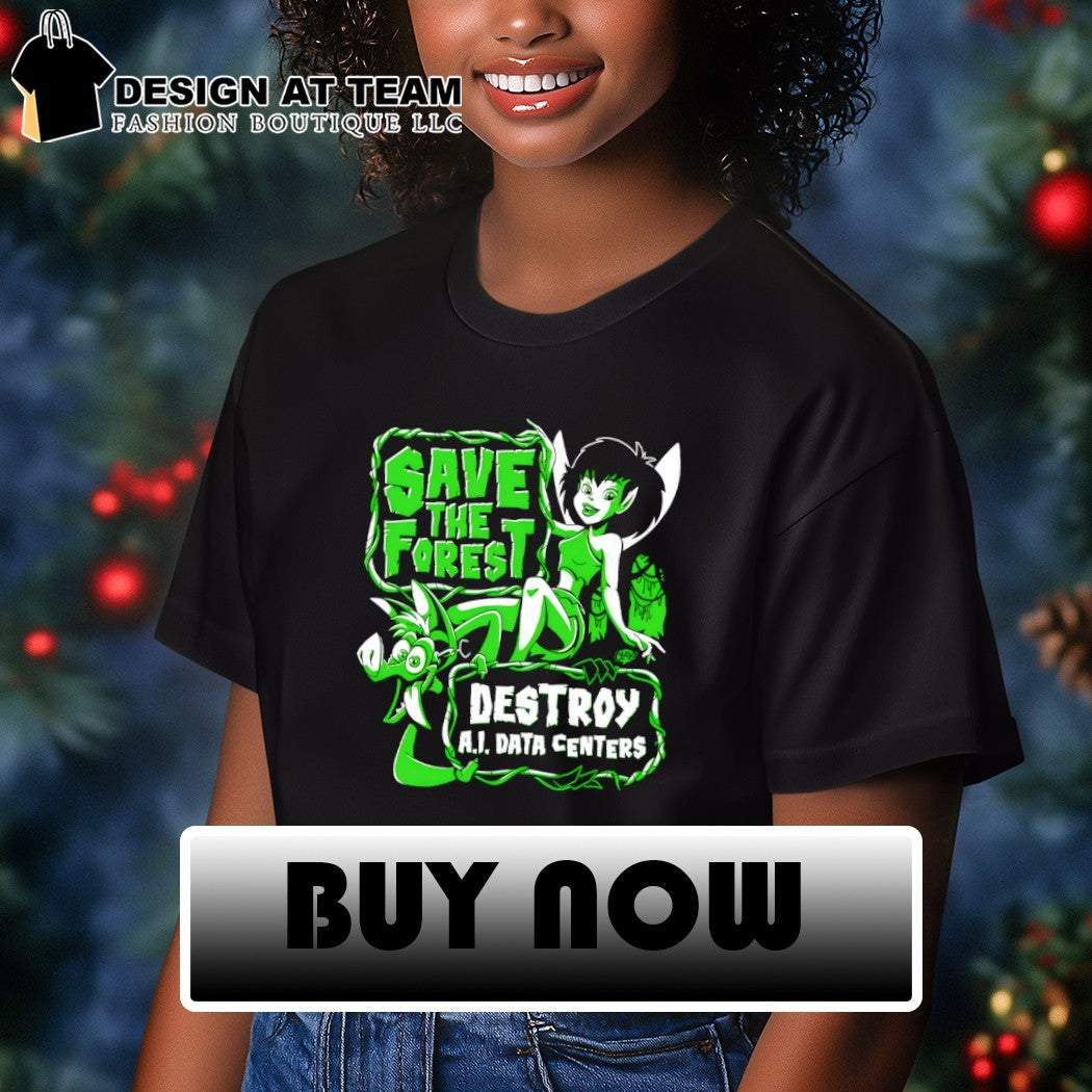 Crysta The Last Rainforest save the forest destroy ai data centers shirt