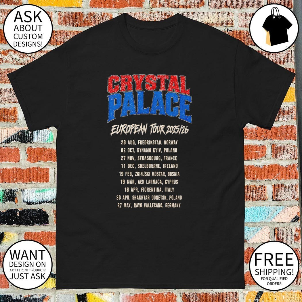 Crystal Palace FC European Tour 2025 26 vintage shirt