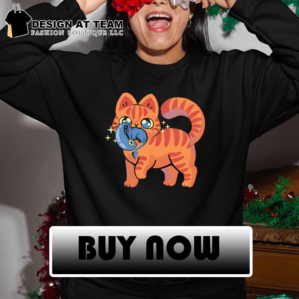 Cute Alien Cat Jonesy the cat with a xenomorph shirt