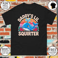 Cute whale cartoon ocean animals daddy’s lil squirter flower hibiscus t shirt