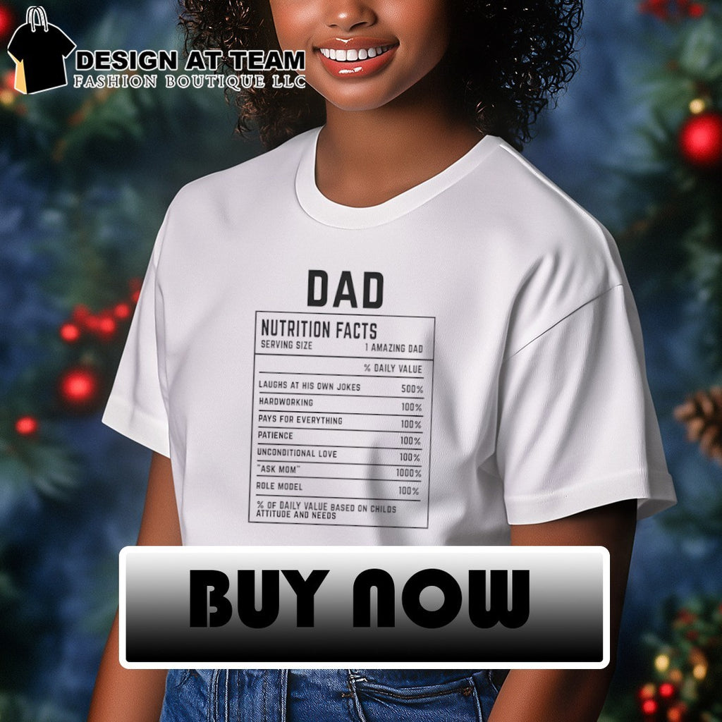 Dad Nutrition Facts laughs at his own jokes Father’s Day shirt