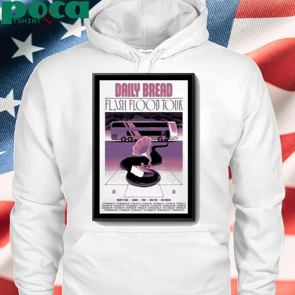 Daily Bread Tour 2025 Musician Flash Flood Poster shirt