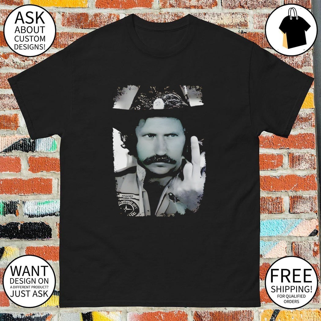 Dale Earnhardt Sr cowboy middle finger Nascar Cup Series shirt