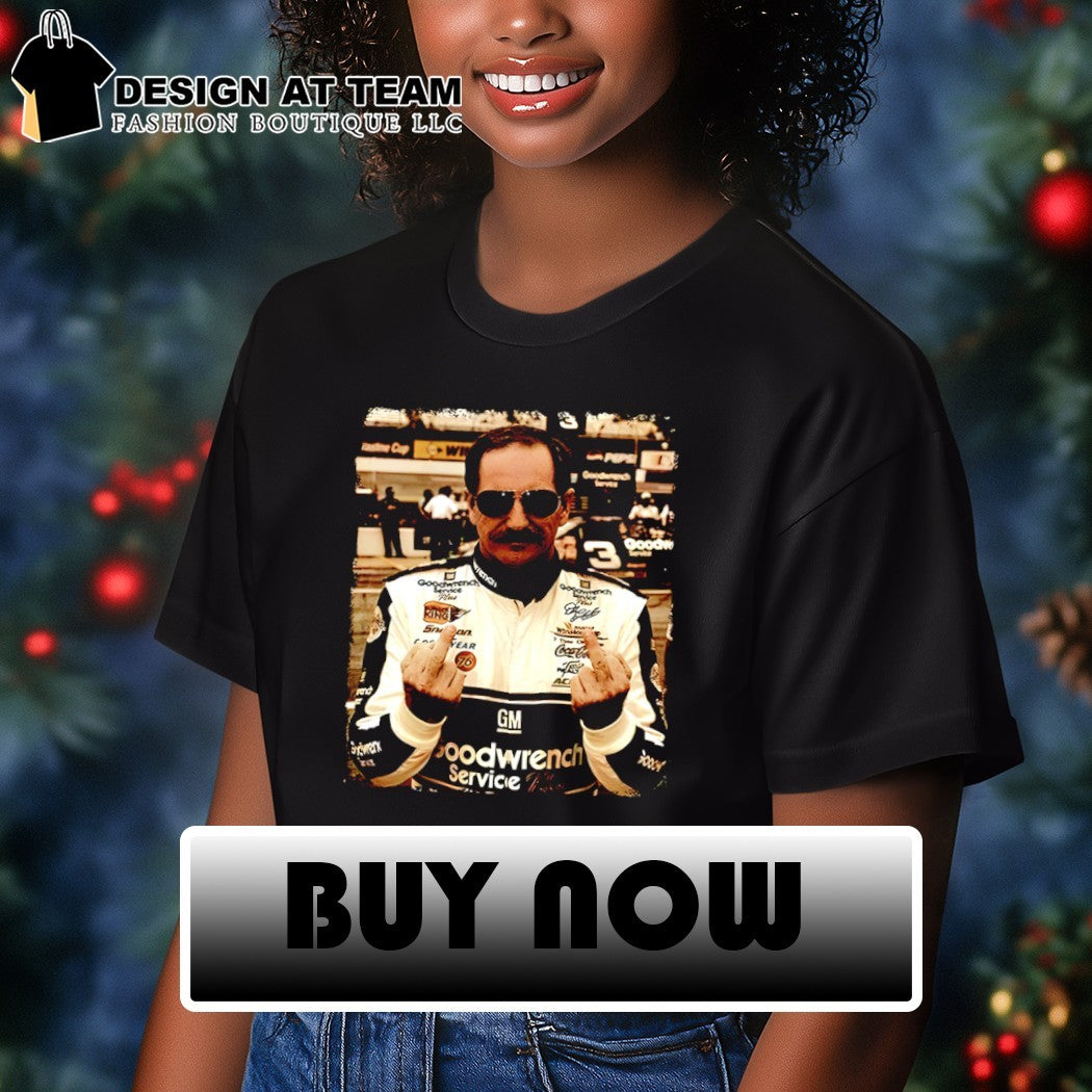 Dale Earnhardt middle finger Nascar Racing vintage shirt