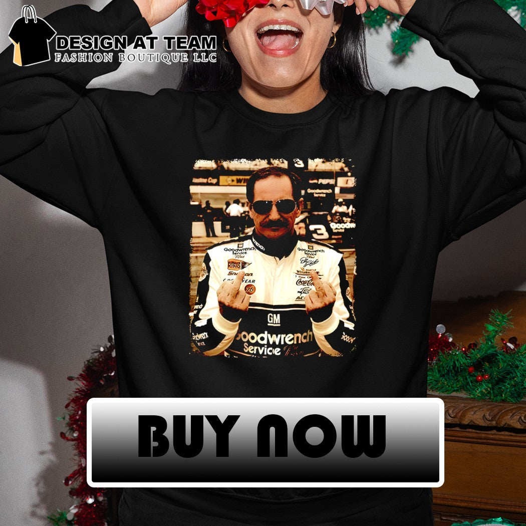Dale Earnhardt middle finger Nascar Racing vintage shirt