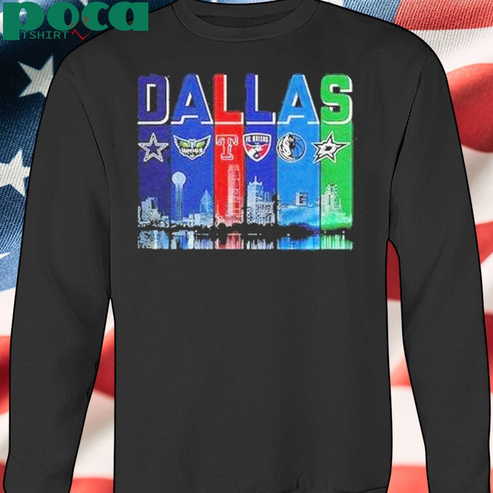 Dallas Skyline City Sports Team Logo Shirt