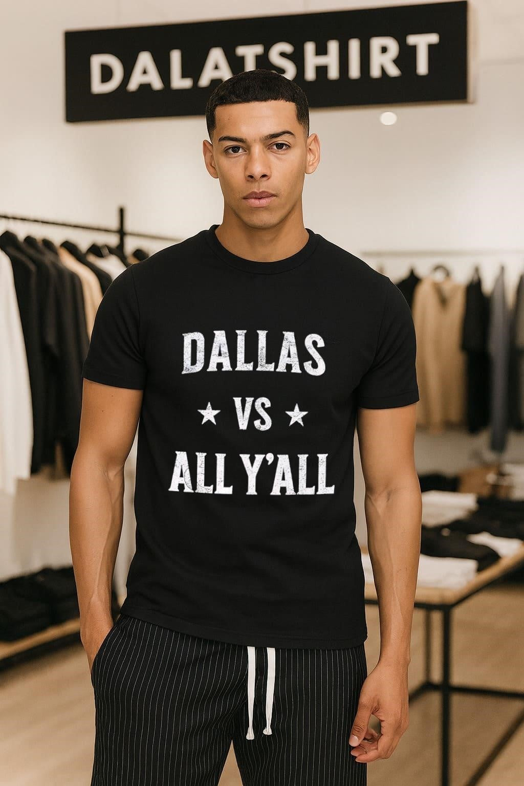 Dallas vs All Y’all Distressed Text Texas Pride Sports shirt