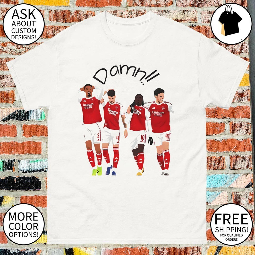 Damn Arsenal FC Big 4 Players cartoon shirt