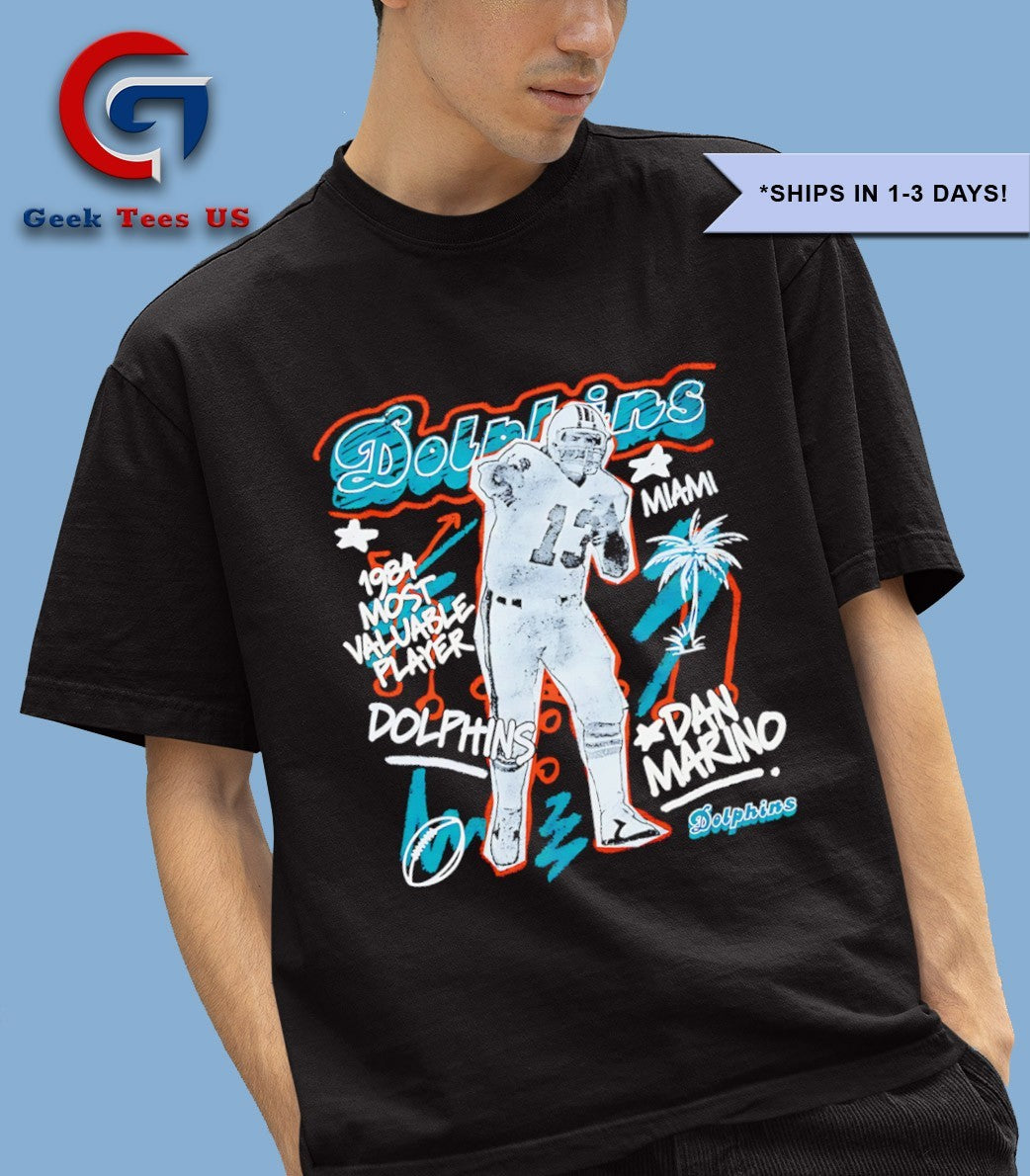 Dan Marino Miami Dolphins football graphic shirt