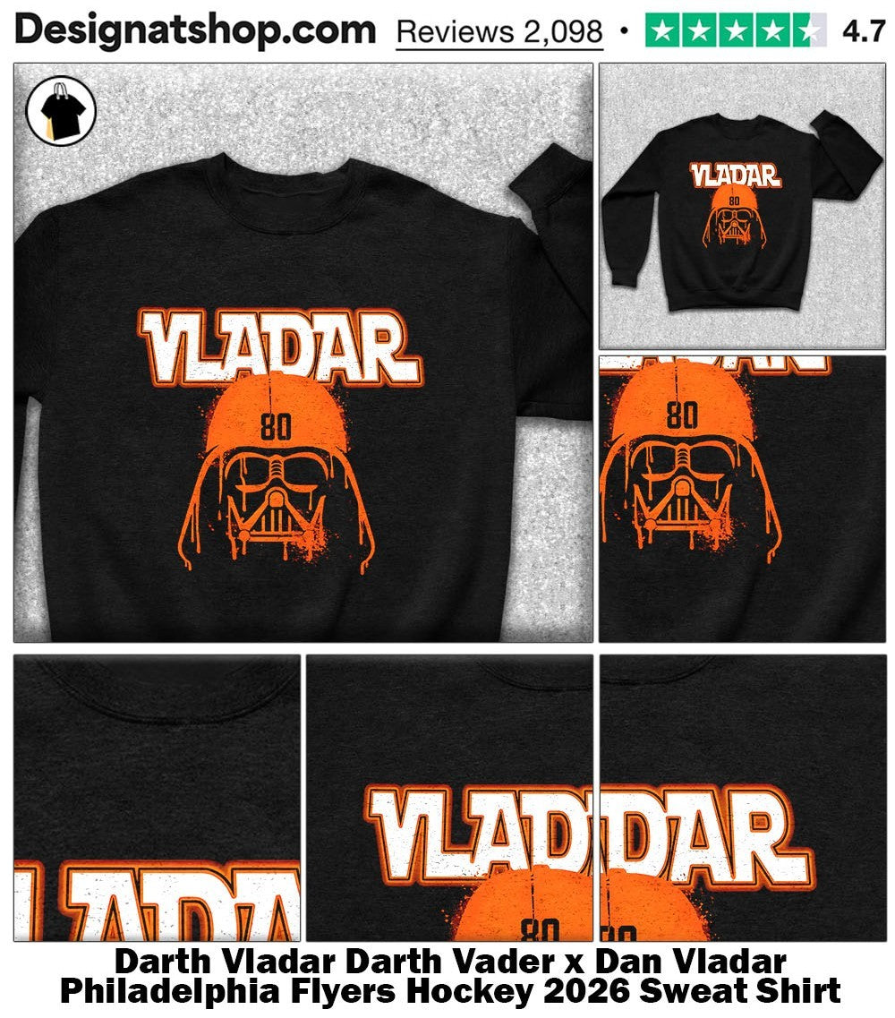 Darth Vladar Darth Vader x Dan Vladar Philadelphia Flyers Hockey 2026 shirt