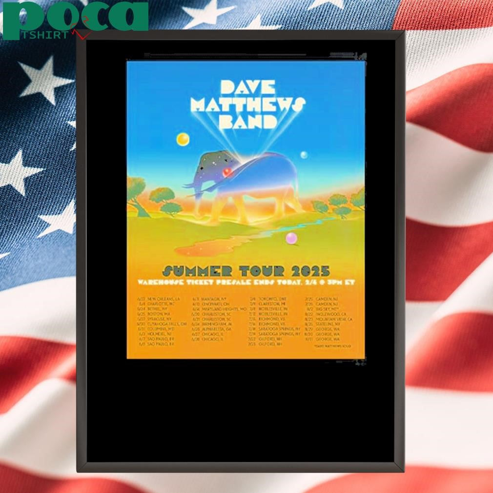 Dave Matthews Band Summer Tour 2025 North America shirt