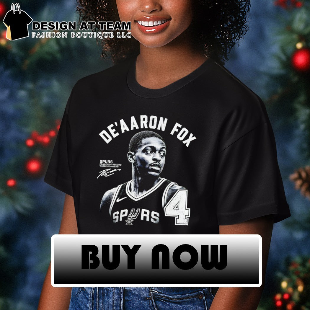 De’Aaron Fox San Antonio Spurs Basketball NBA Franchise Record Three Pointers 2026 shirt