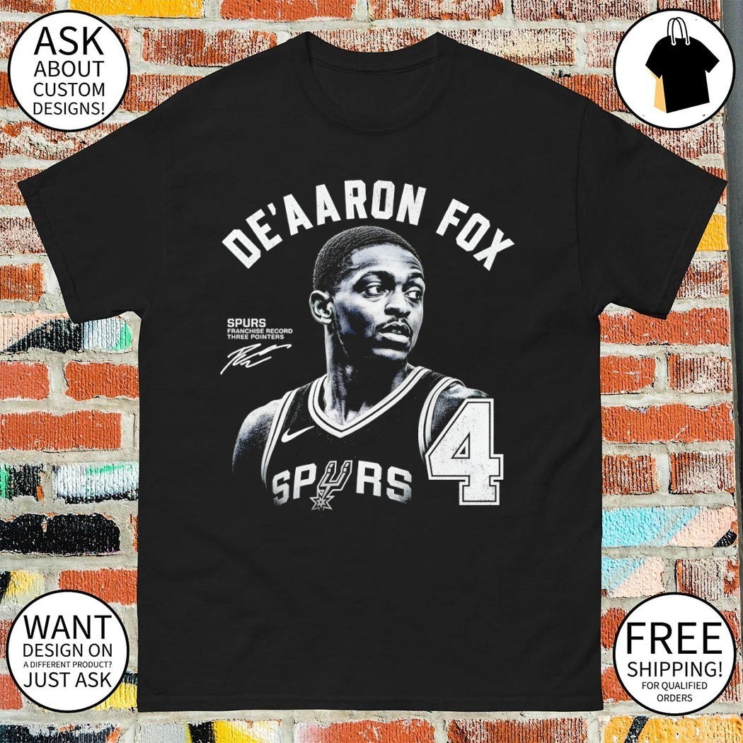 De’Aaron Fox San Antonio Spurs Basketball NBA Franchise Record Three Pointers 2026 shirt
