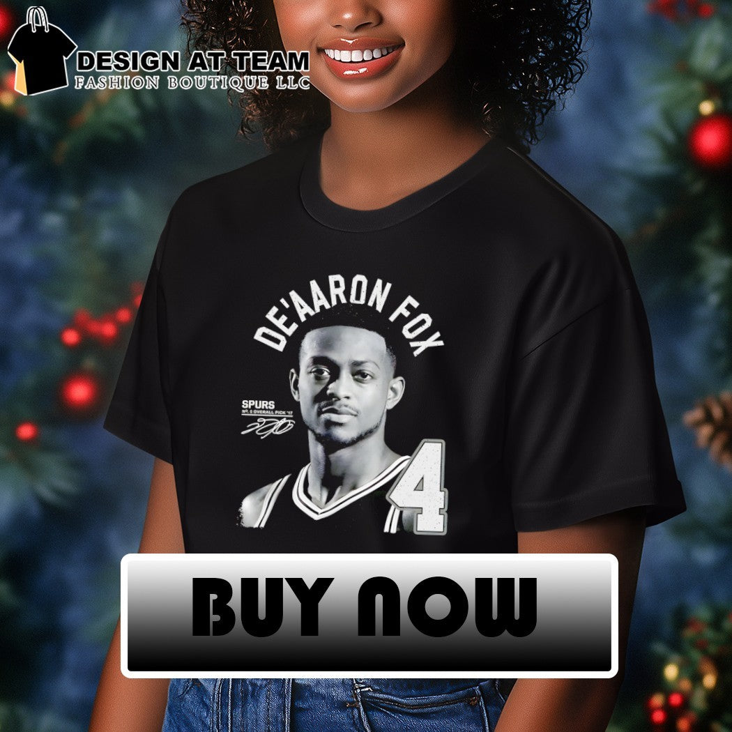 De’Aaron Fox San Antonio Spurs Basketball player no 5 overall pick ’17 signature shirt