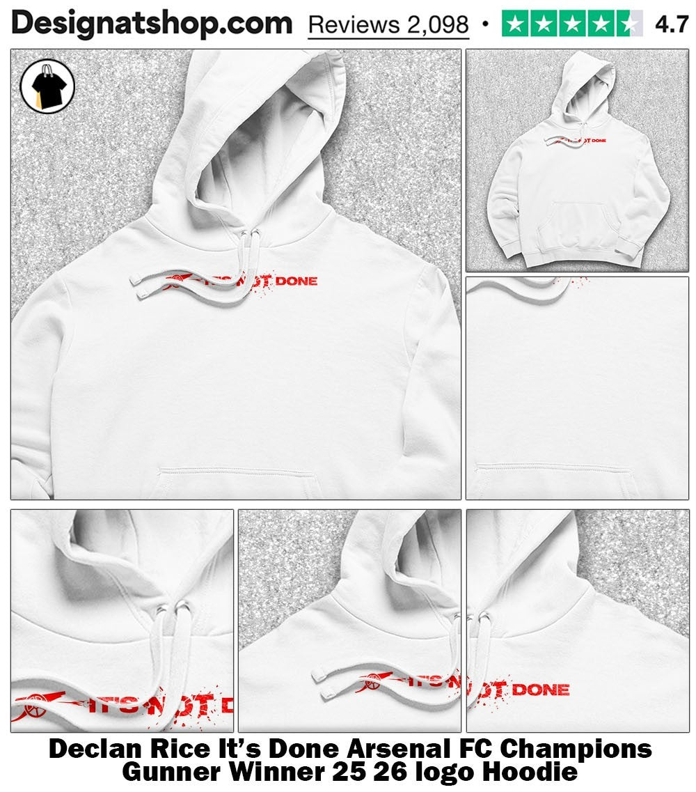 Declan Rice It’s Done Arsenal FC Champions Gunner Winner 25 26 logo shirt